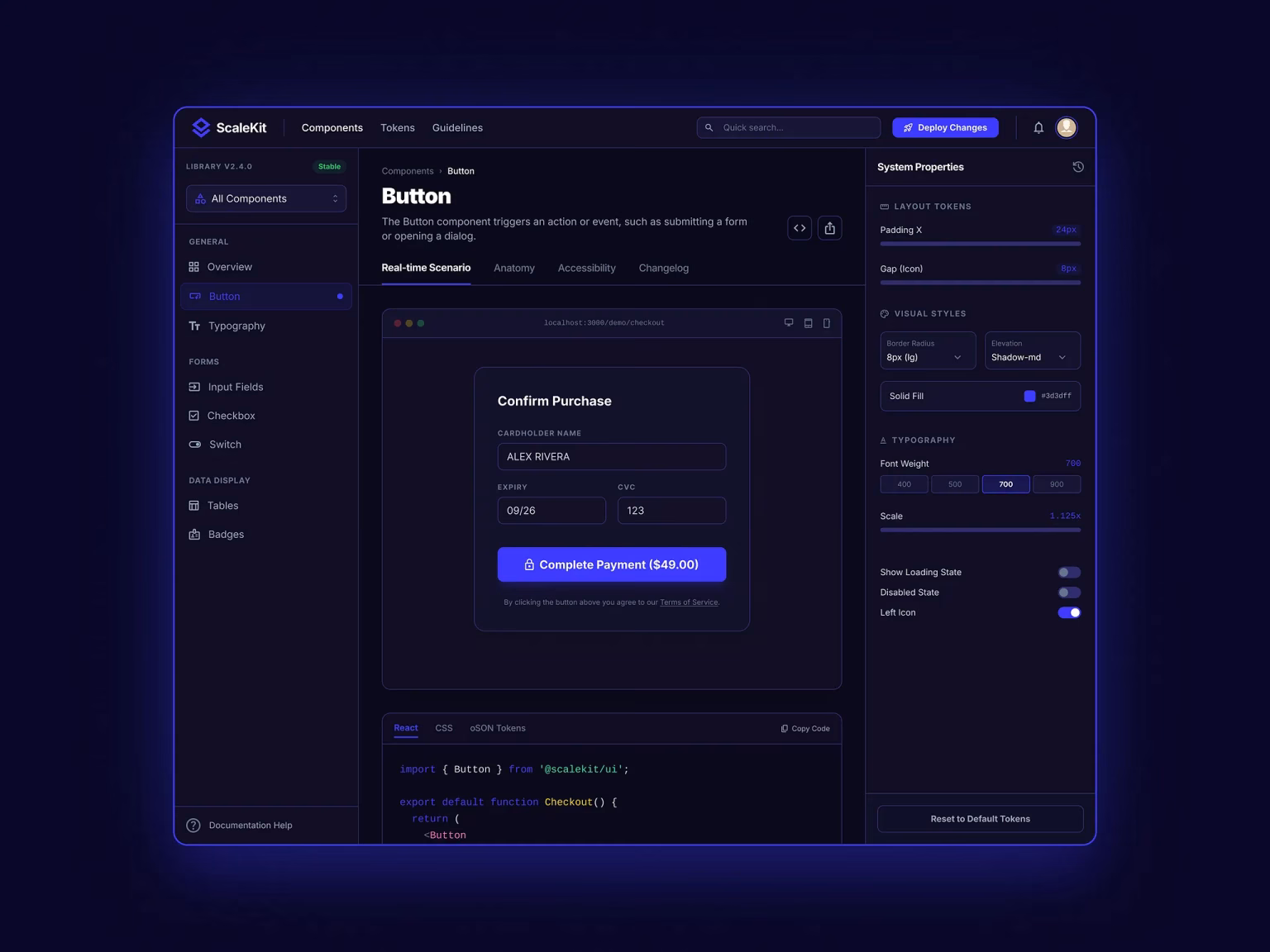 Design system manager SaaS tool UX/UI by AK Visuals